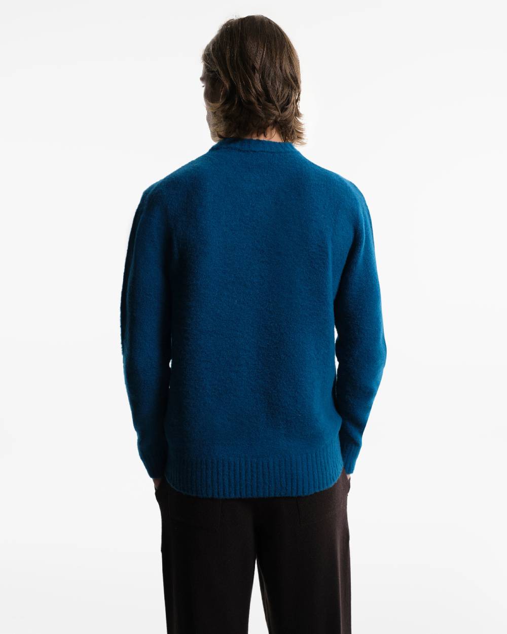 Piacenza 1733 Girocollo In Lana Blu Jeans