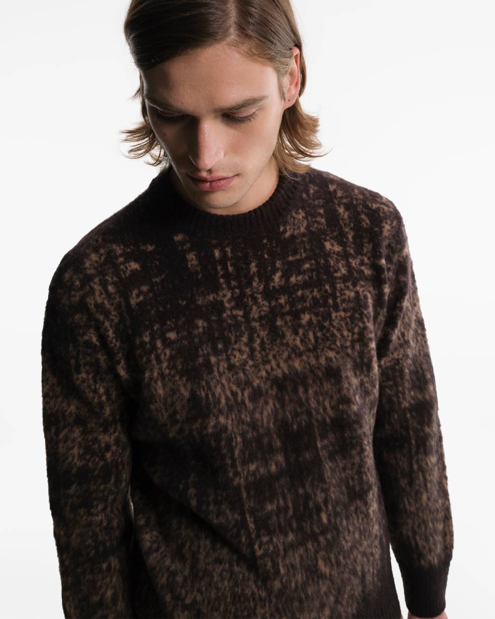 Piacenza 1733 Girocollo Marrone Fantasia