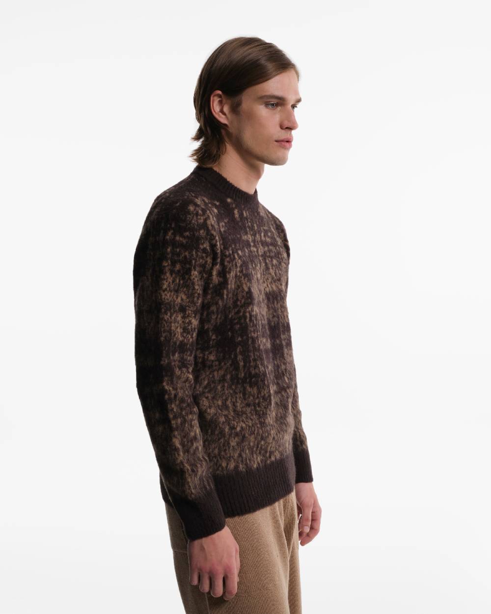 Piacenza 1733 Girocollo Marrone Fantasia