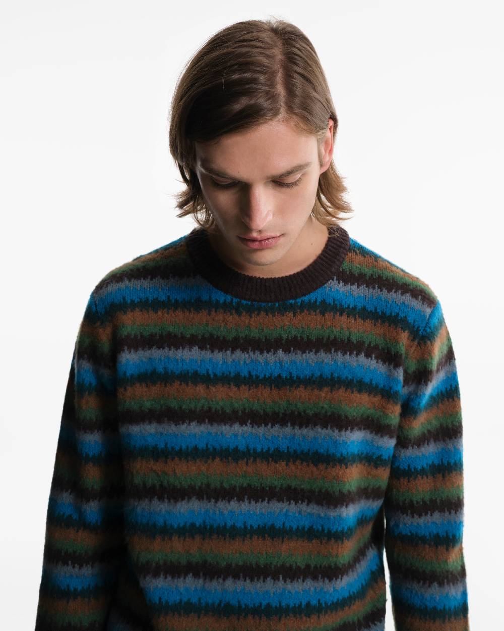 Piacenza 1733 Maglia In Cashmere Fantasia Verde