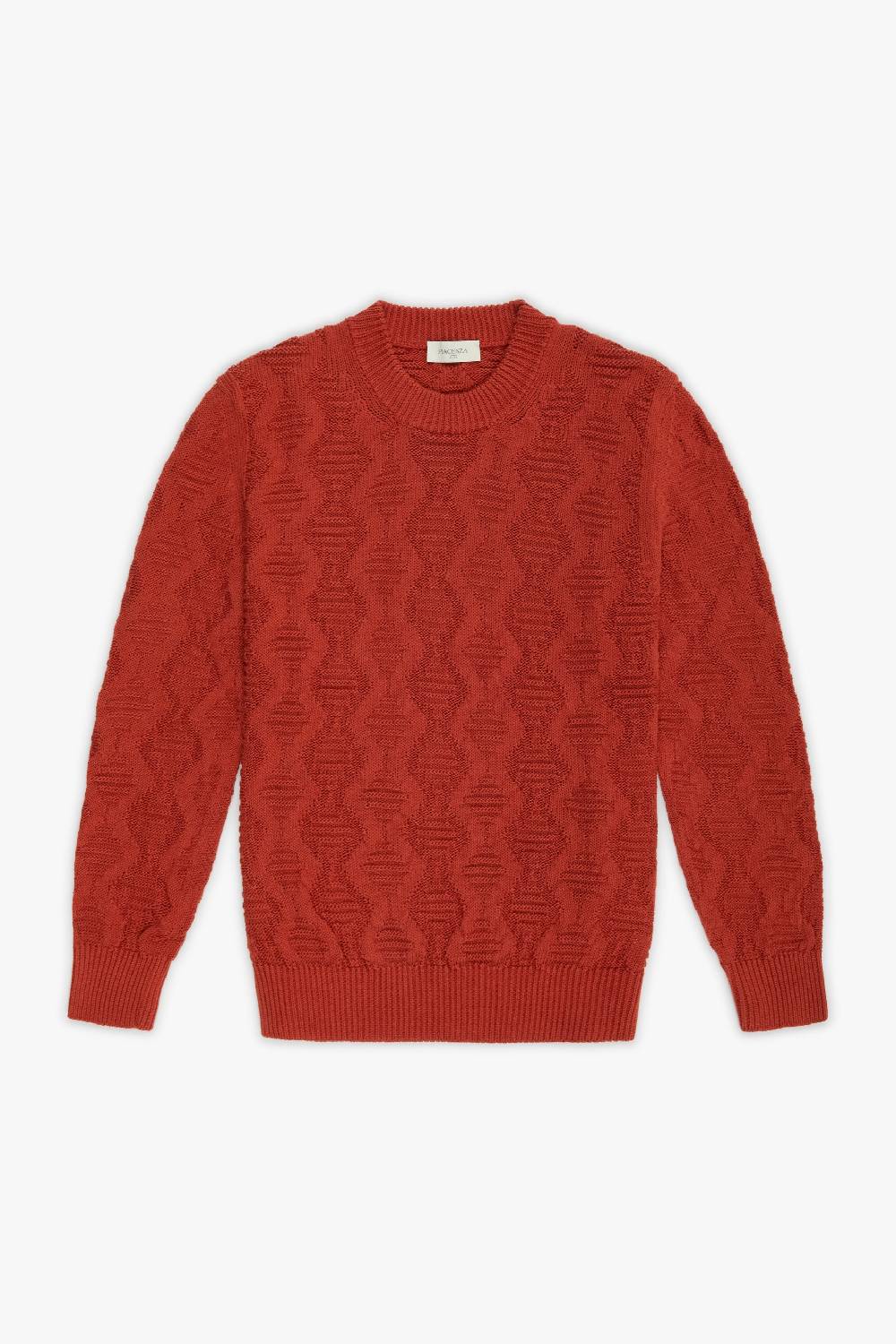 Piacenza 1733 Maglione maxi diamond links bruciato