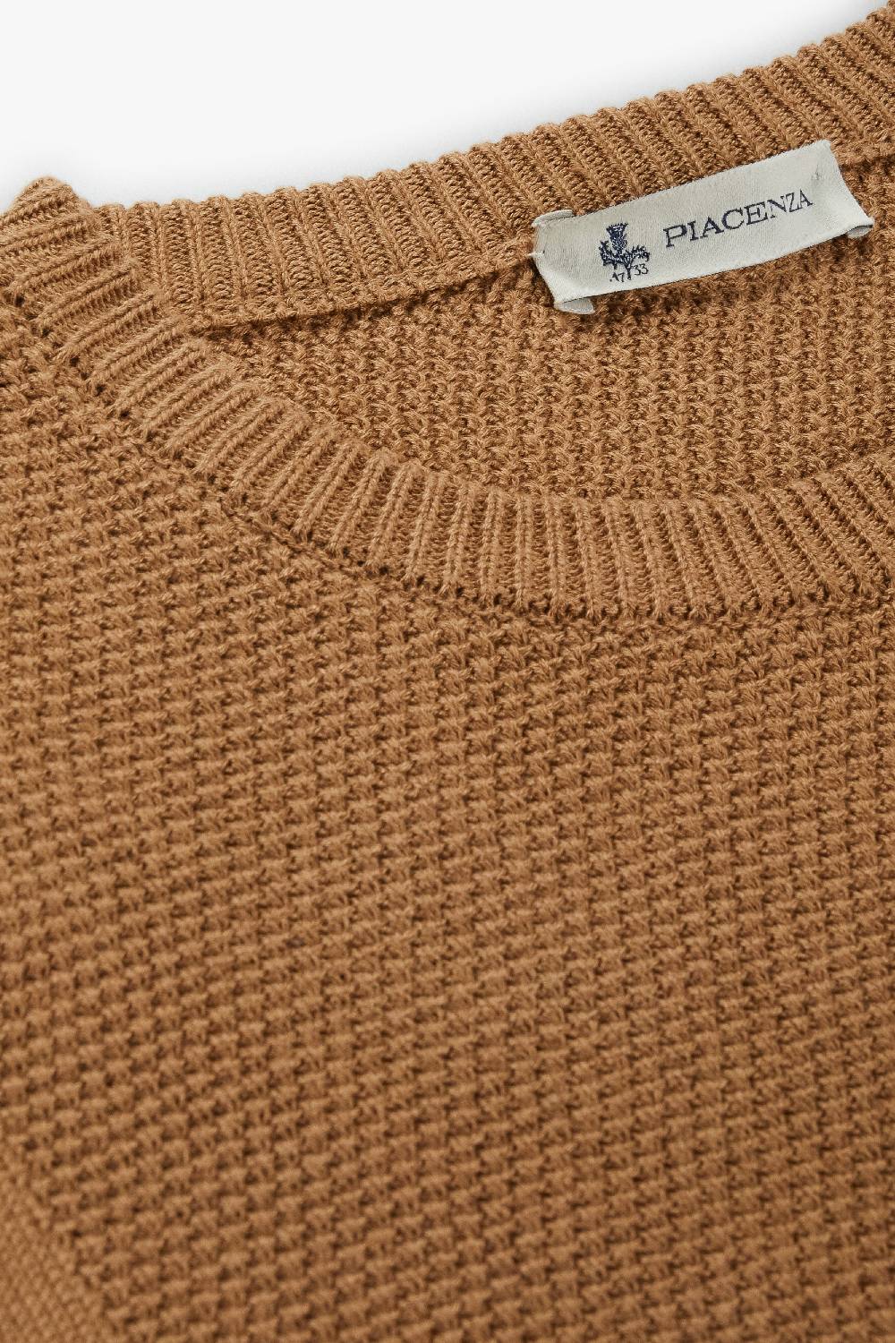 Piacenza 1733 Maglione Rice Stitch Nocciola