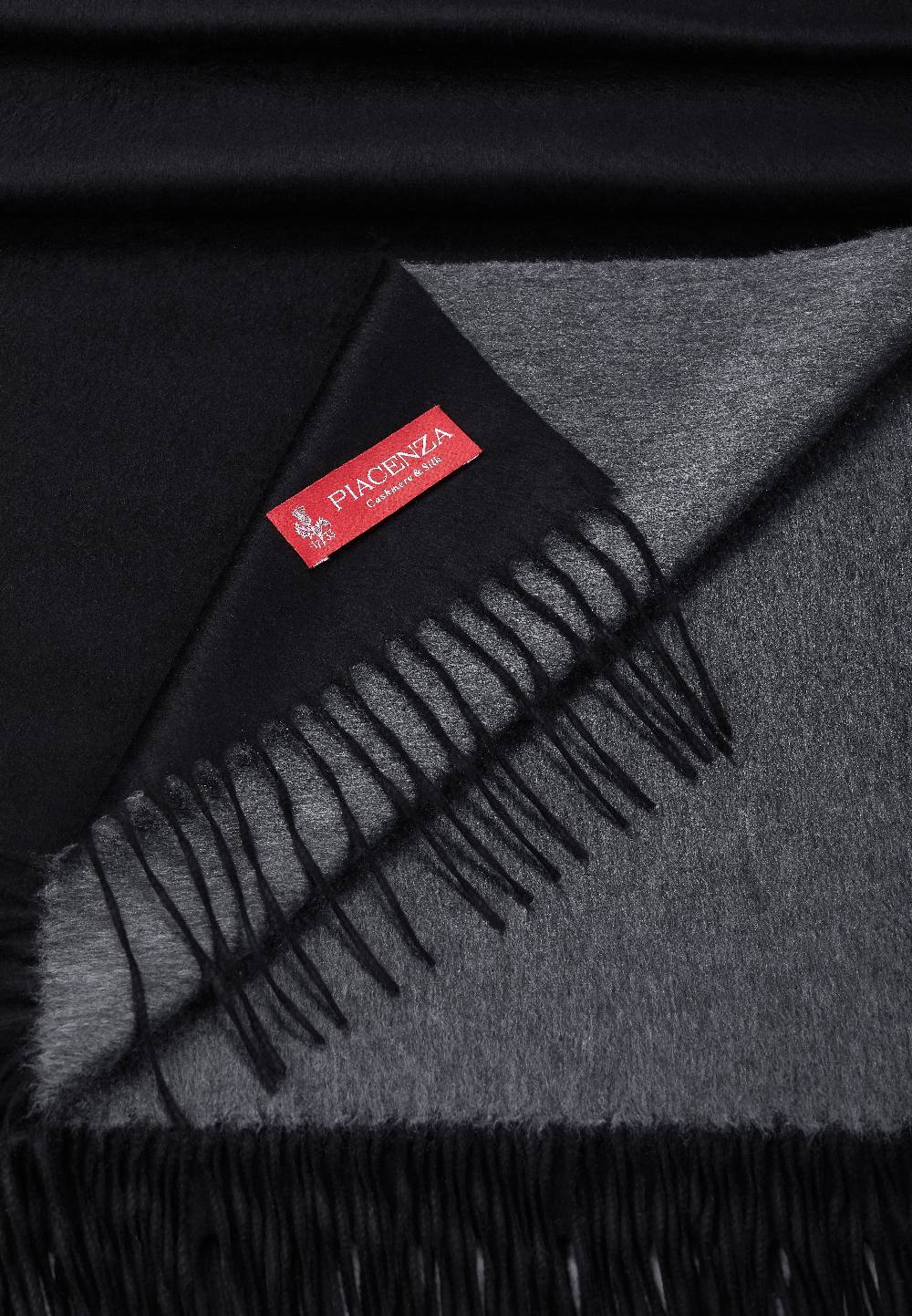 Piacenza 1733 MIRROR Plaid Double Nero E Grigio