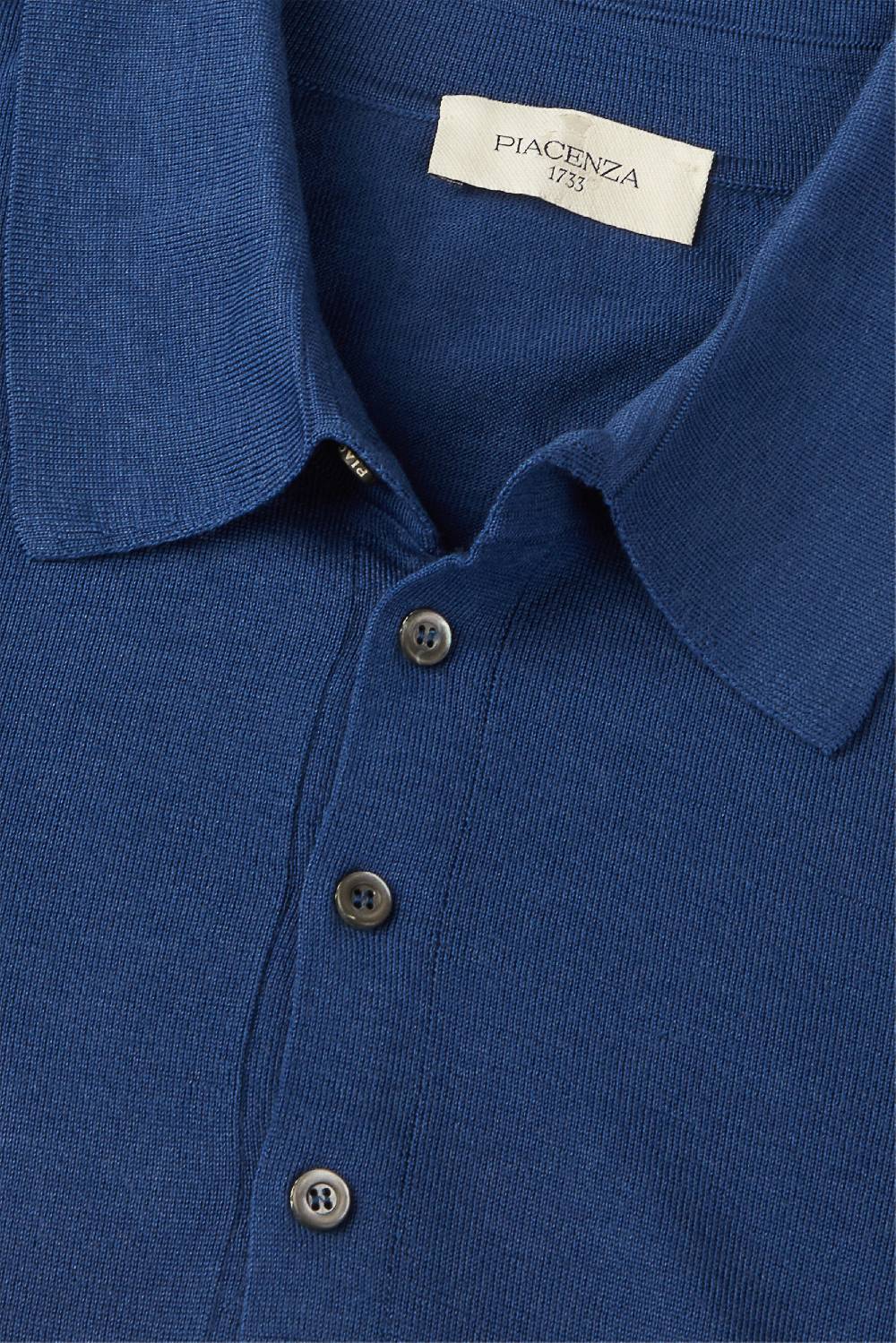Piacenza 1733 Polo Lana Merino Super Fine Blu