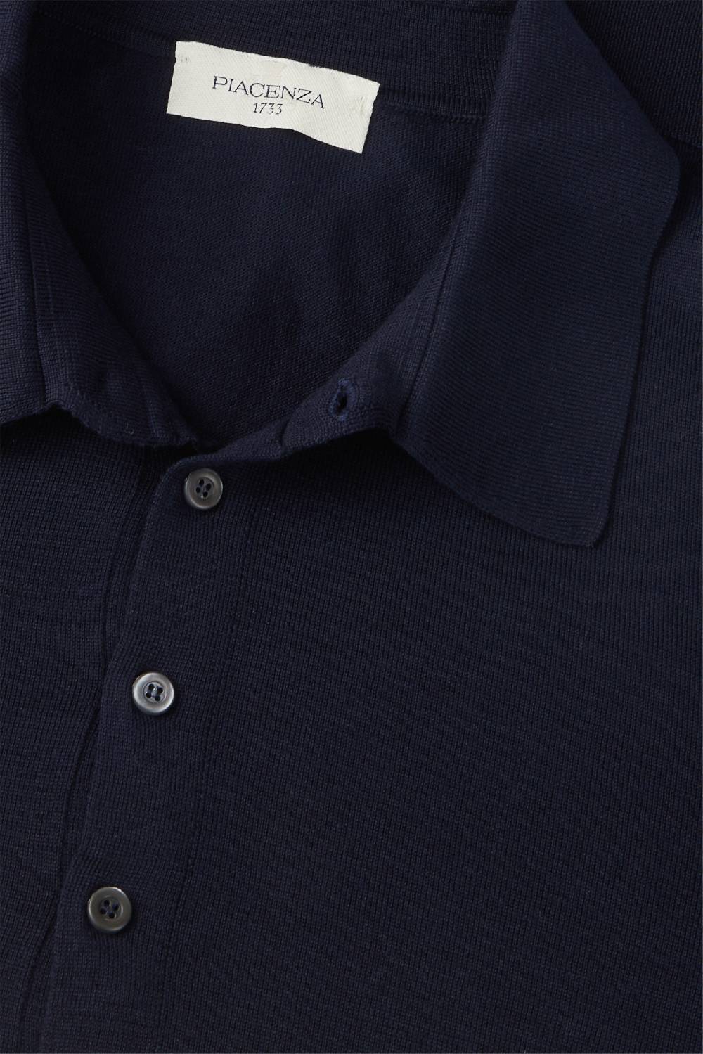 Piacenza 1733 Polo Lana Merino Super Fine Blu