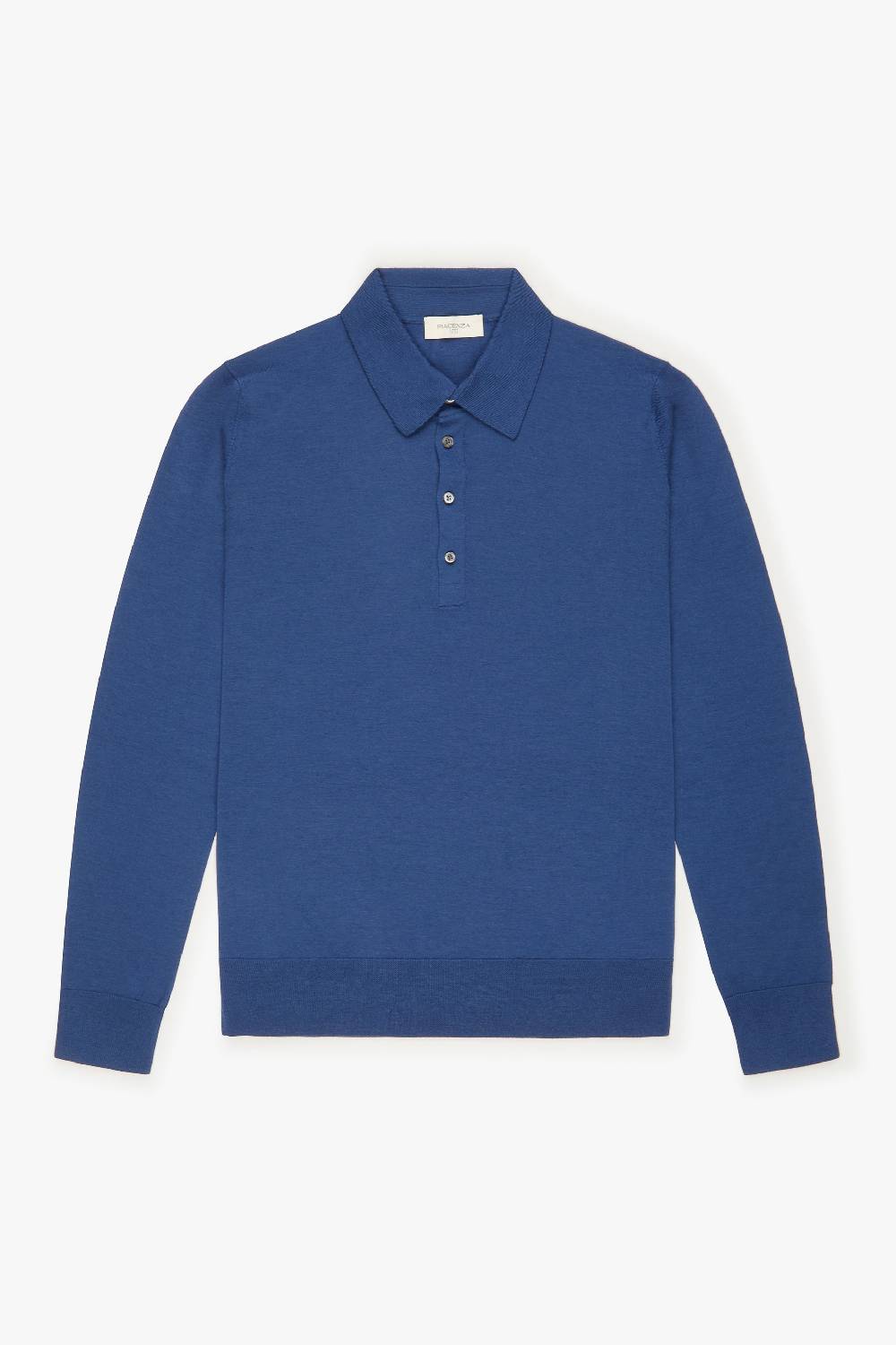 Piacenza 1733 Polo lana merino super fine blu