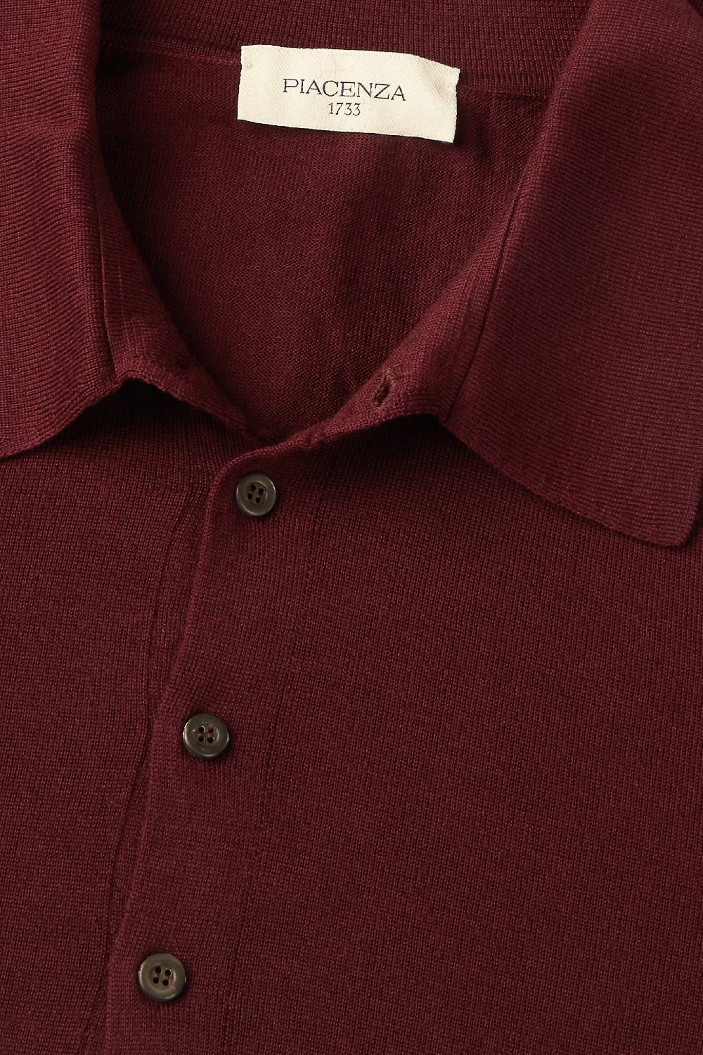 Piacenza 1733 Polo Lana Merino Super Fine Bordeaux