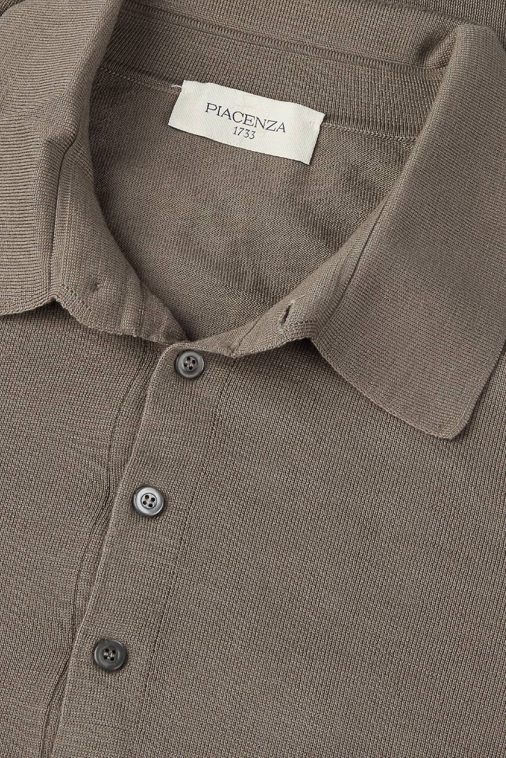 Piacenza 1733 Polo Lana Merino Super Fine Nocciola