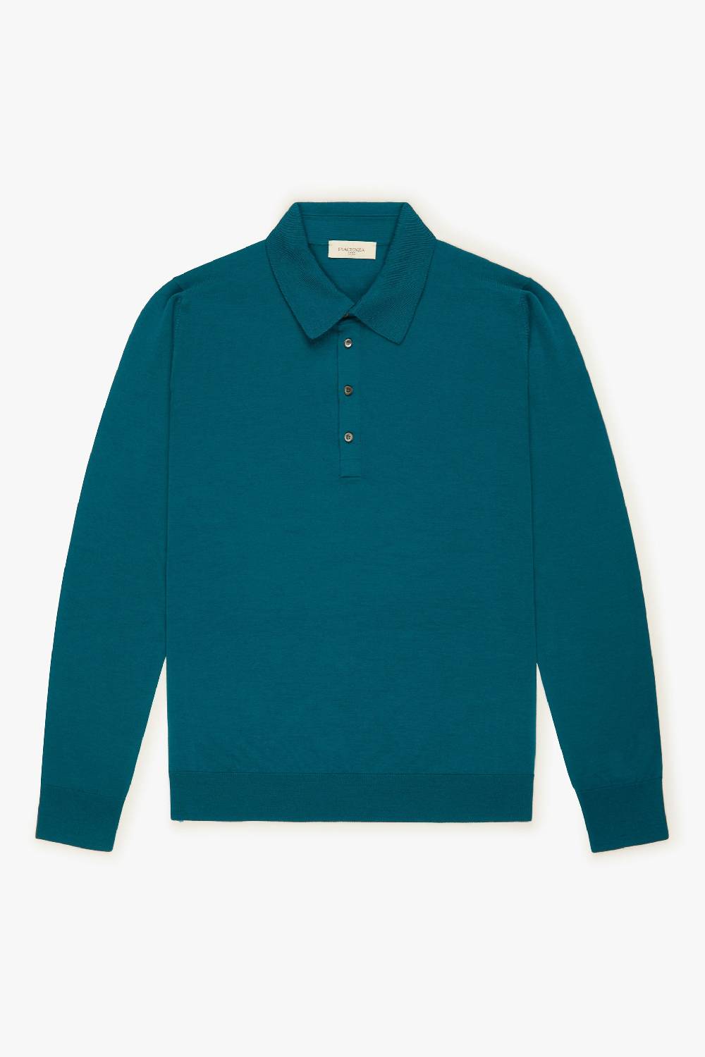 Piacenza 1733 Polo lana merino super fine petrolio