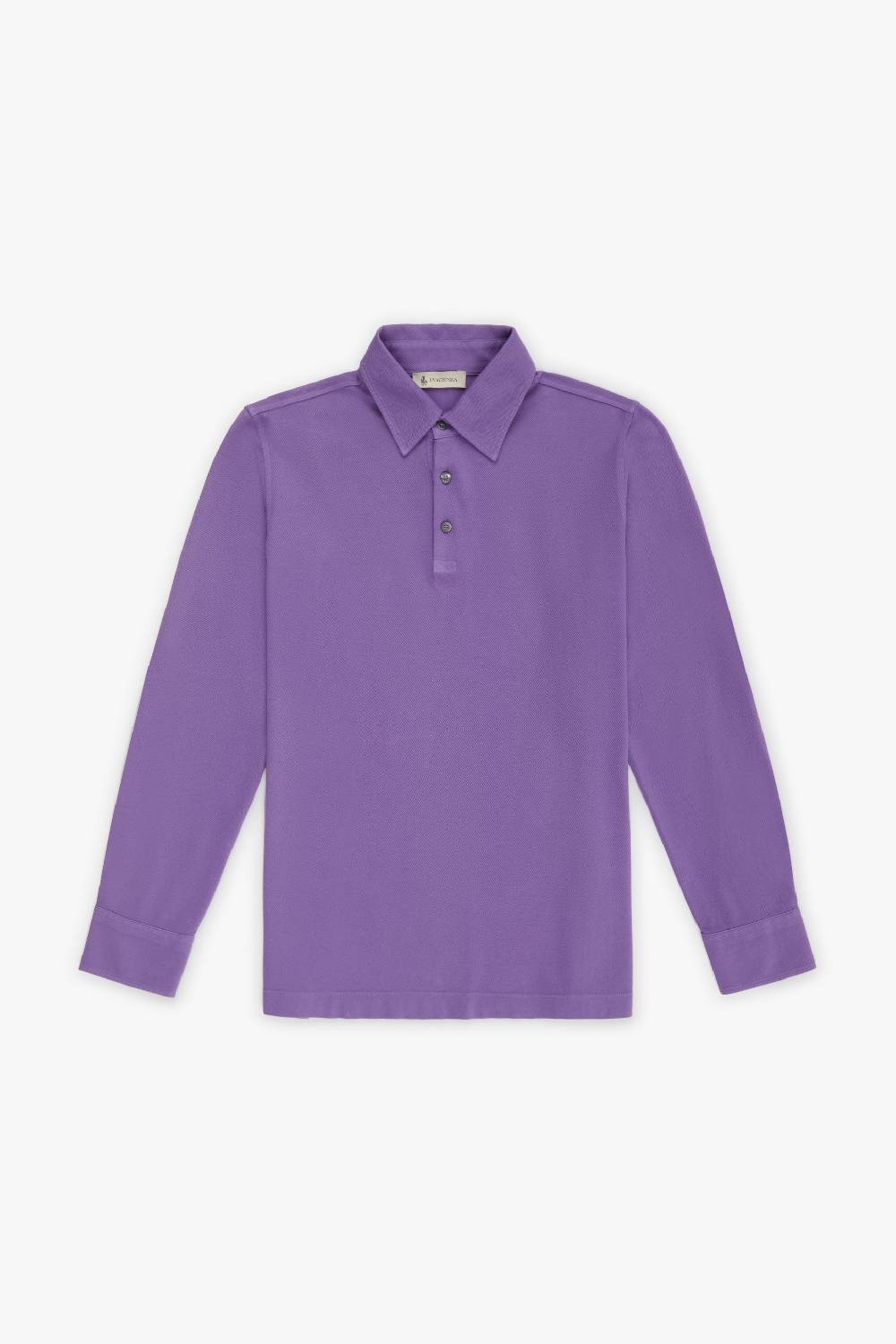 Piacenza 1733 Polo piquet maniche lunghe lavanda