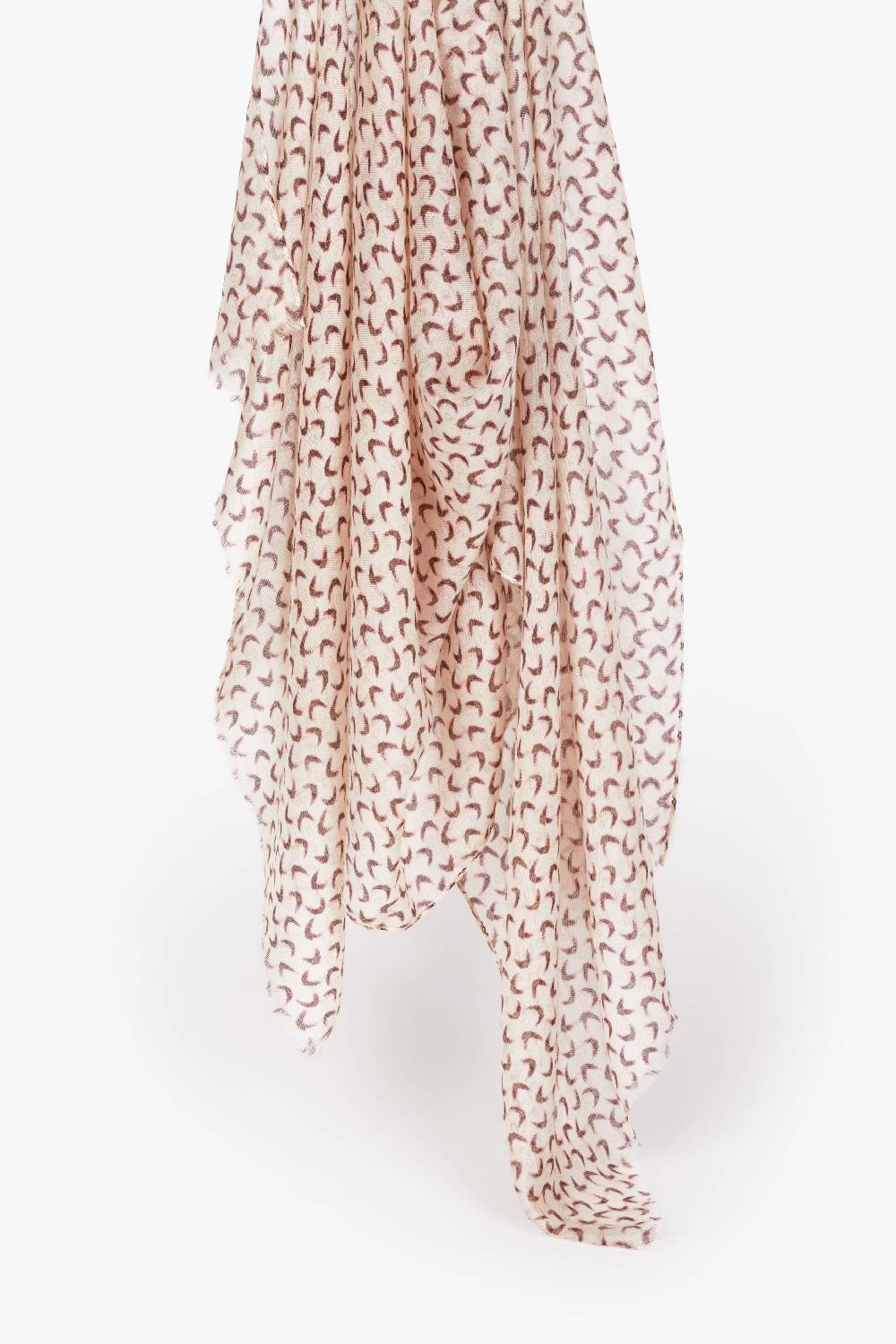 Piacenza 1733 Stola Naruba disegni rosa e vinaccia