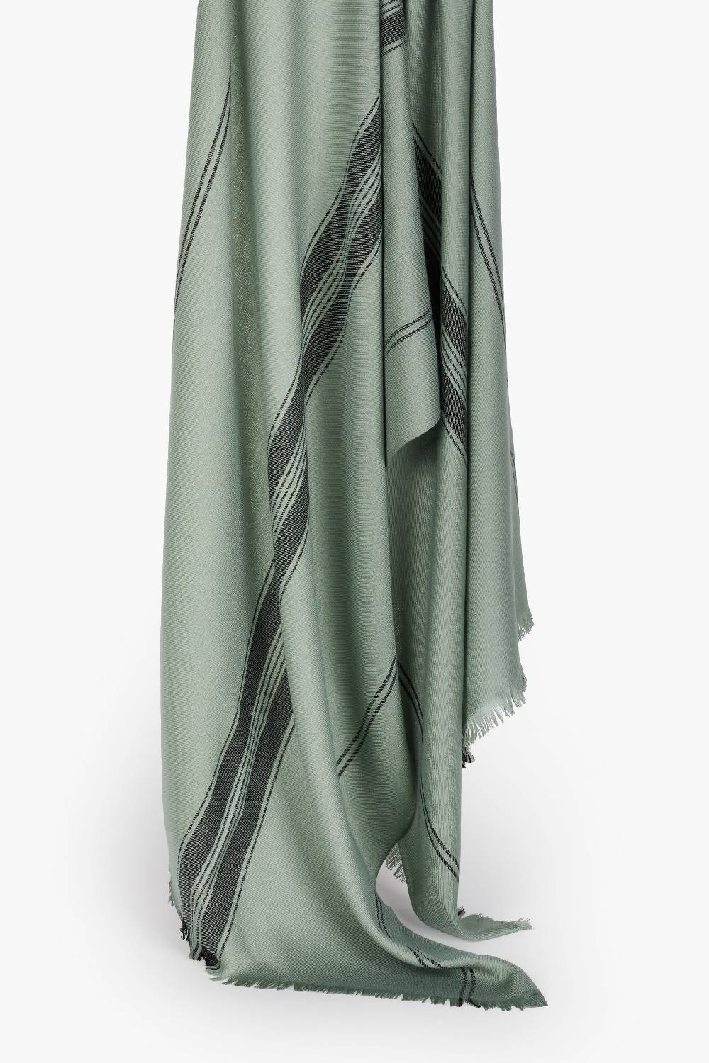 Piacenza 1733 Stola Plaza verde oliva linea nera