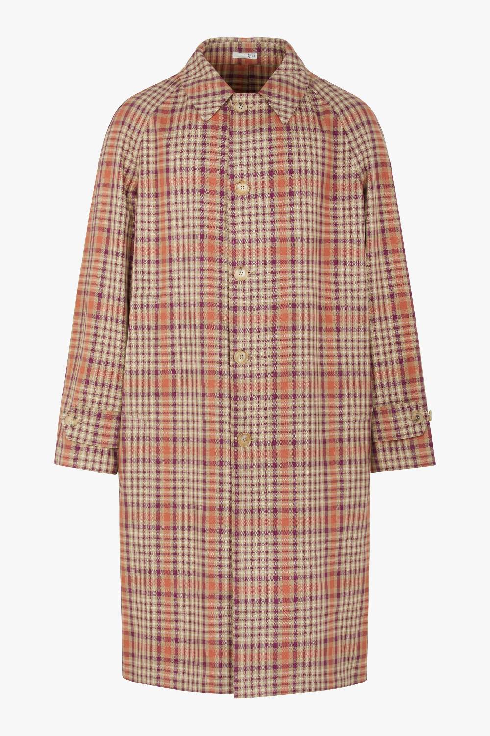 Piacenza 1733 Trench plain arancio e viola