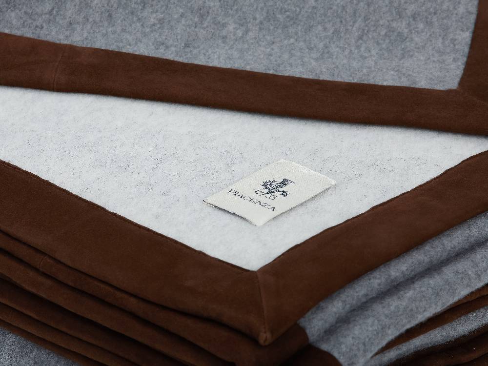 Piacenza 1733 Polluce - Coperta Grigia Bordata 4 Lati