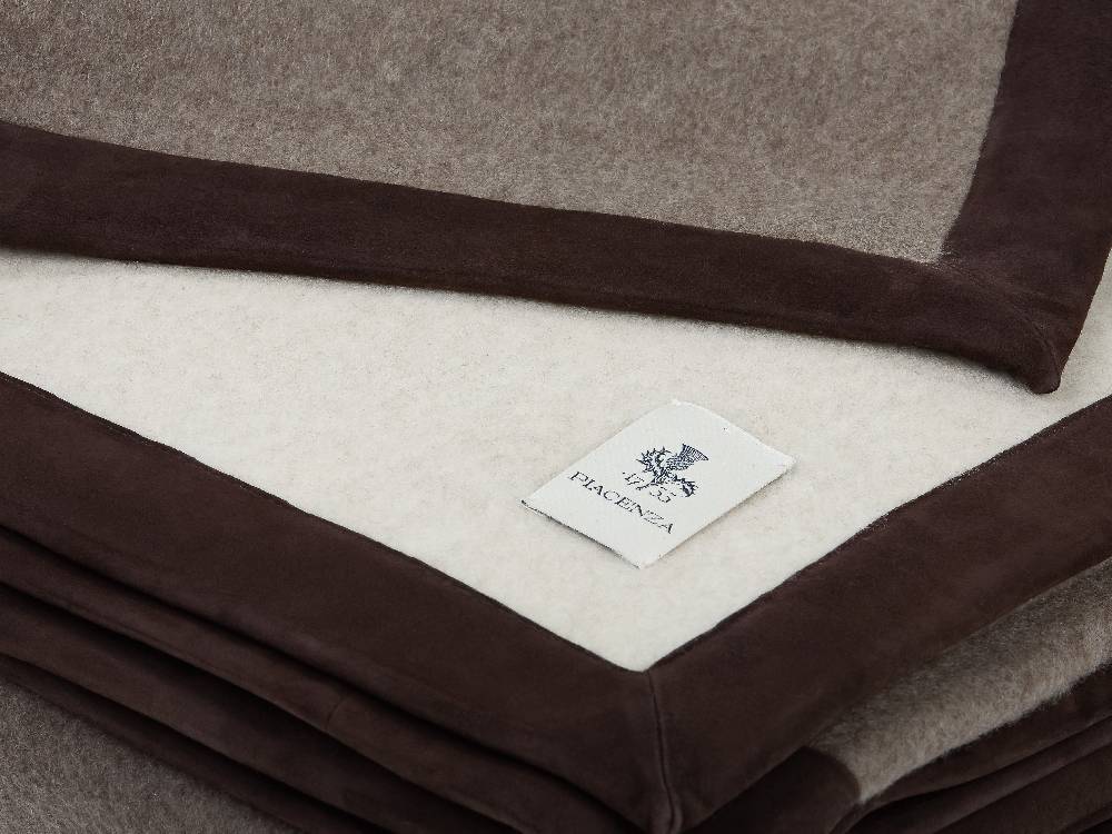 Piacenza 1733 Polluce - Coperta Light Brown Bordata 4 Lati
