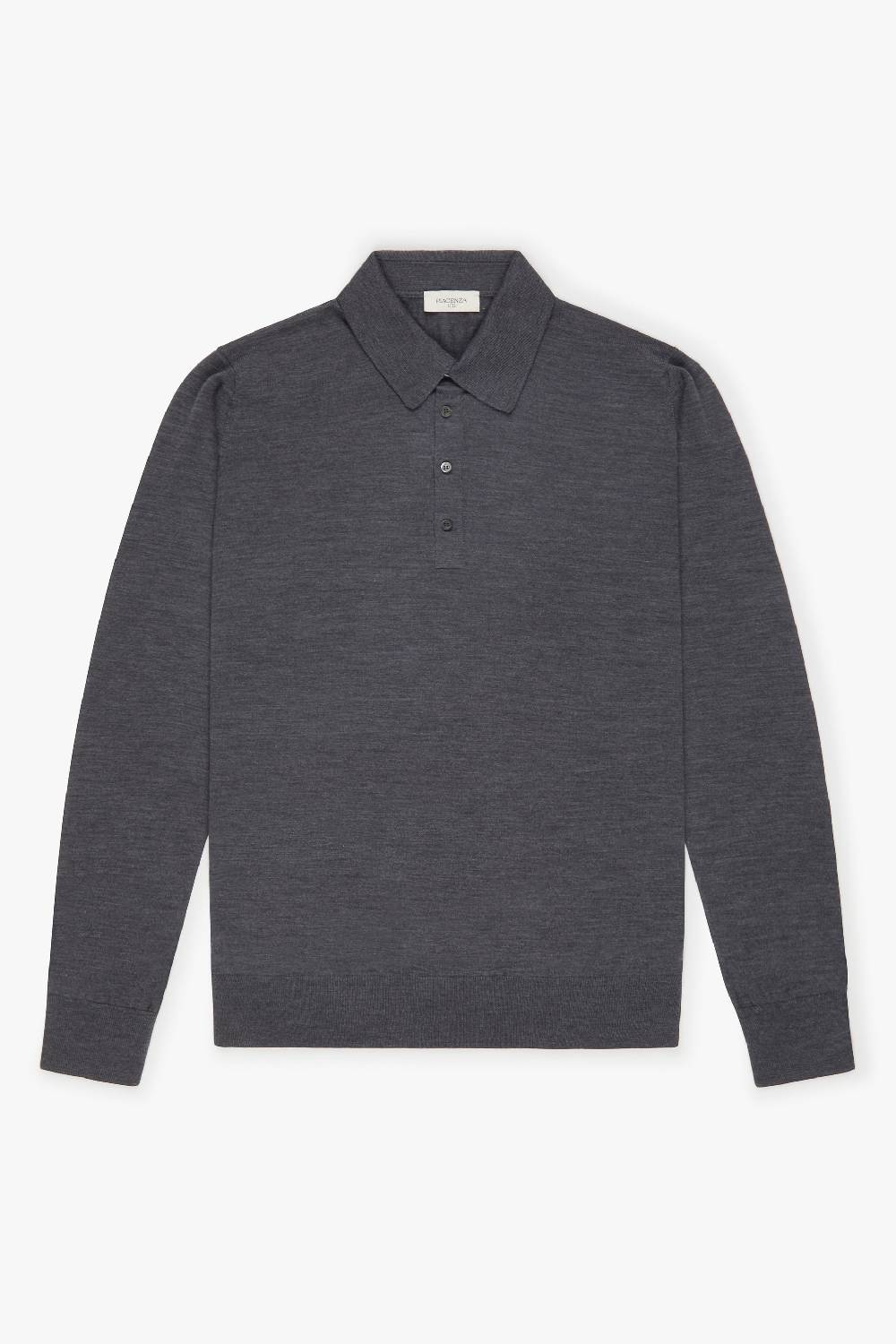 Piacenza 1733 Polo lana merino super fine antracite