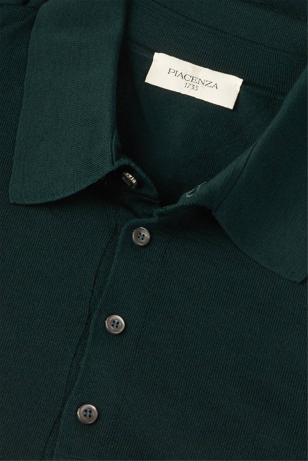 Piacenza 1733 Polo Lana Merino Super Fine Verde Scuro