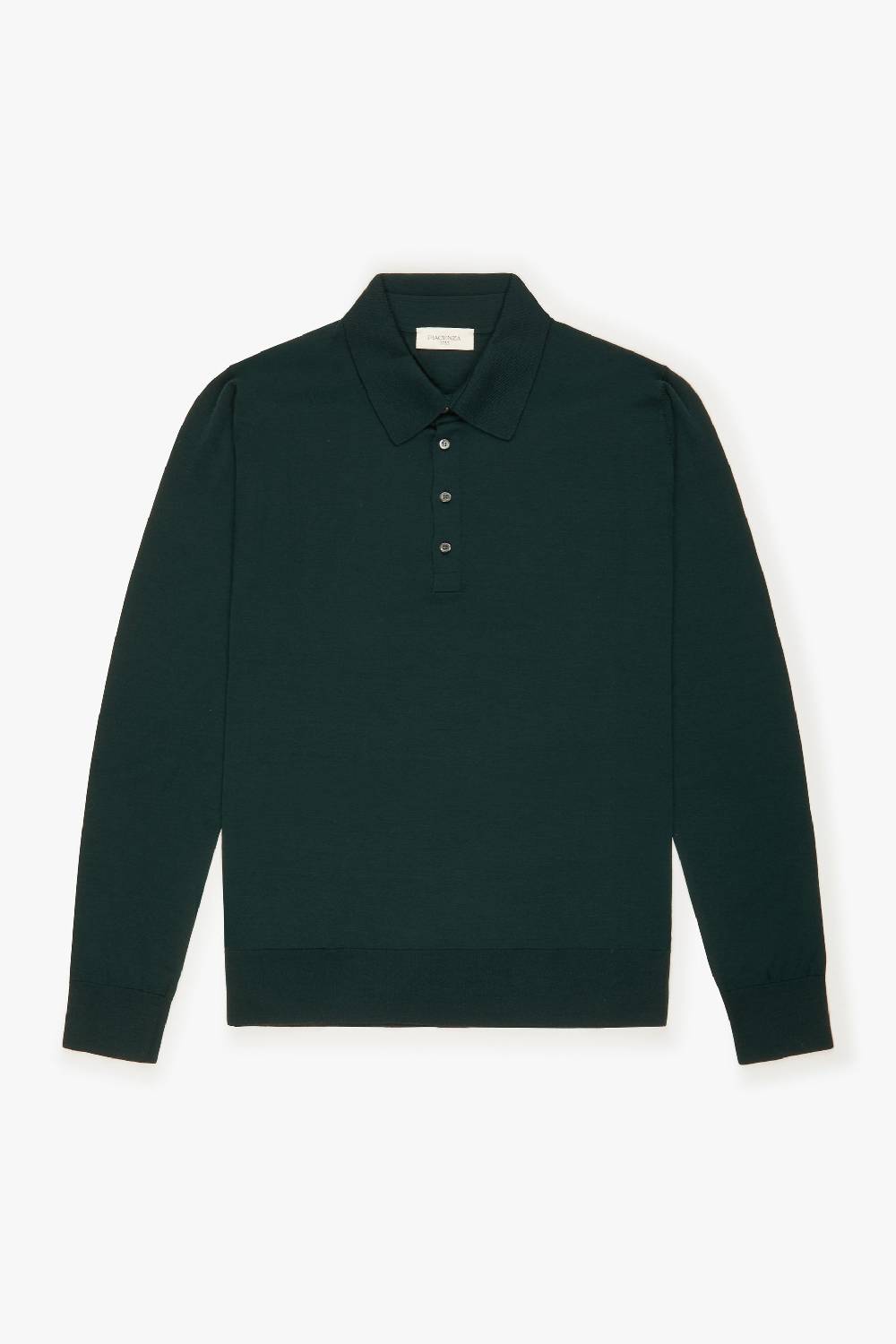 Piacenza 1733 Polo lana merino super fine verde scuro