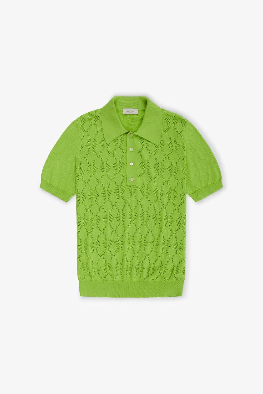 Piacenza 1733 Polo maniche corte crochet verde fluo
