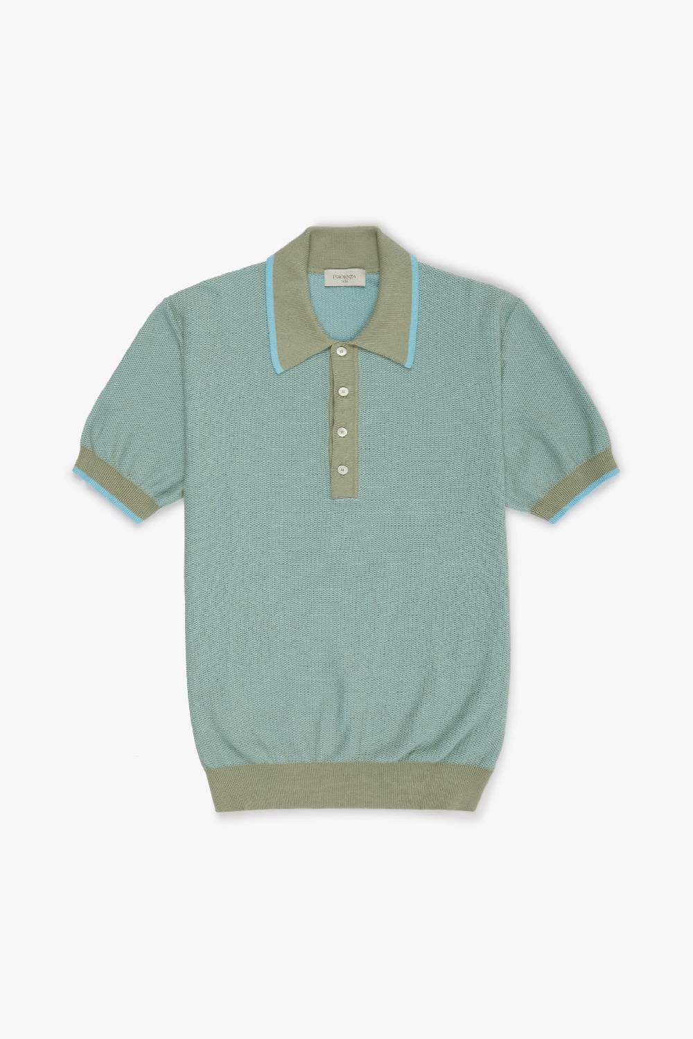 Piacenza 1733 Polo two tone fish scale azzurro e salvia