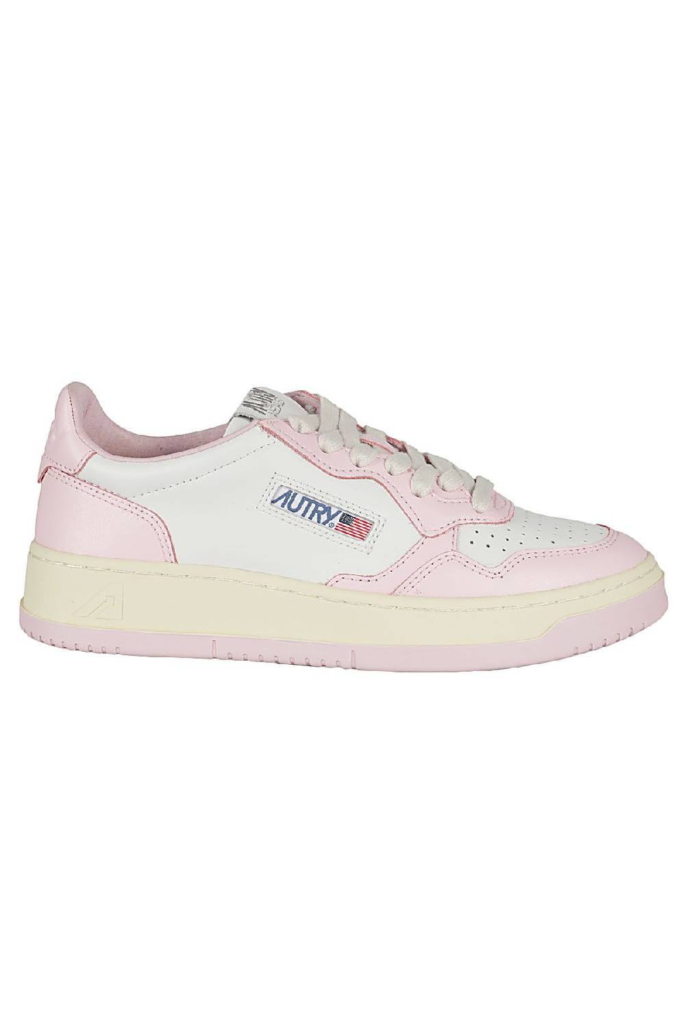 AUTRY Sneakers Medalist Low Bianco e Rosa
