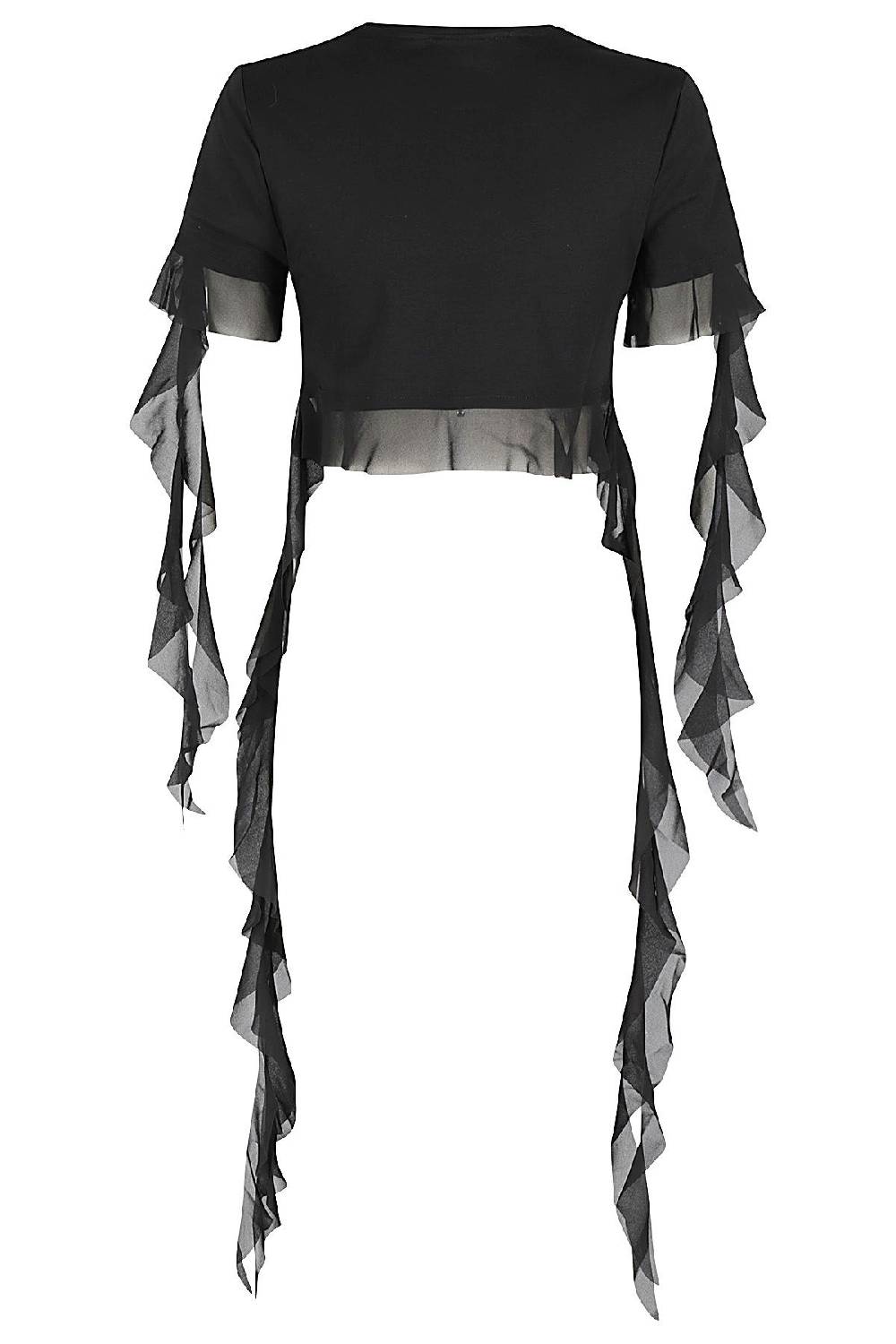 BLUMARINE Top Ruches Nero