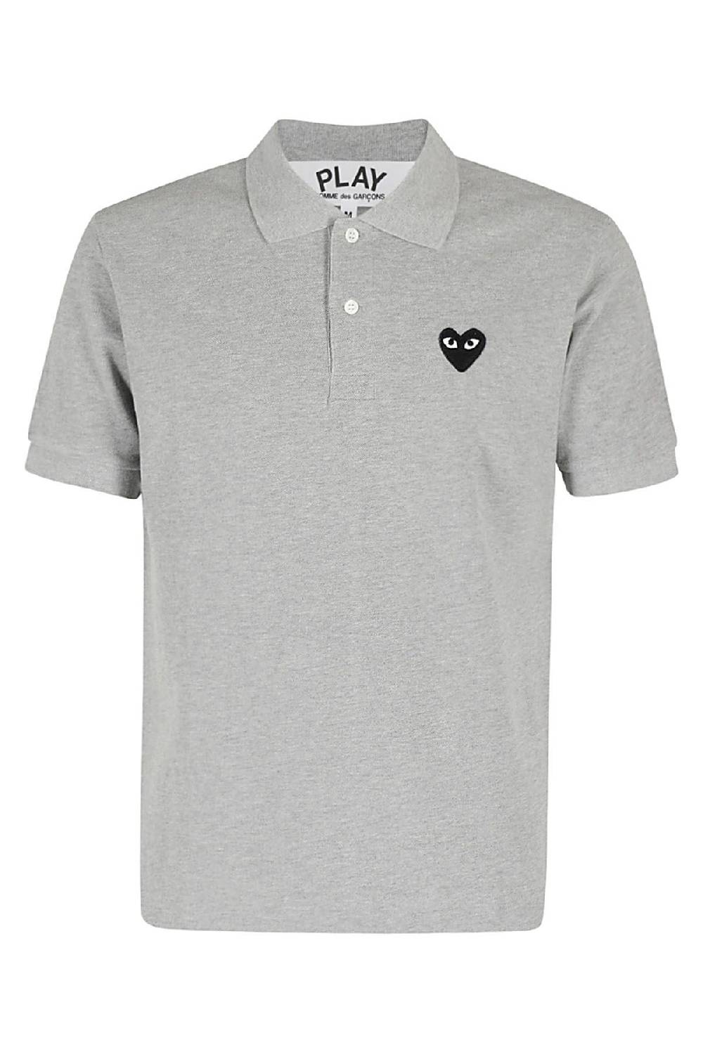 COMME DES GARCONS PLAY Polo Black Heart Grigia