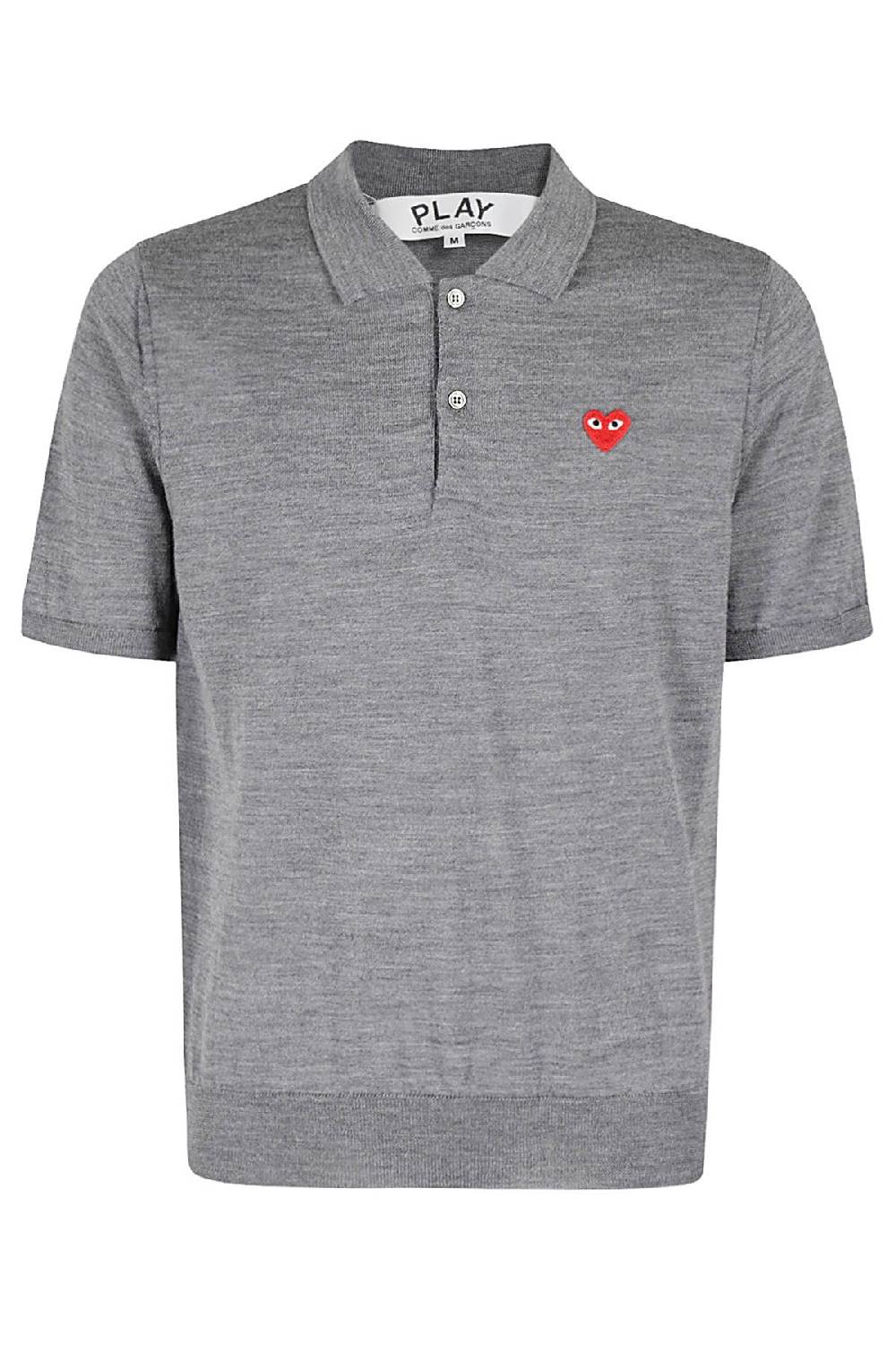 COMME DES GARCONS PLAY Polo Red Heart Grigia
