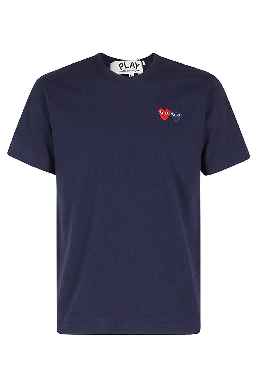COMME DES GARCONS PLAY T-Shirt Due Cuori Blu
