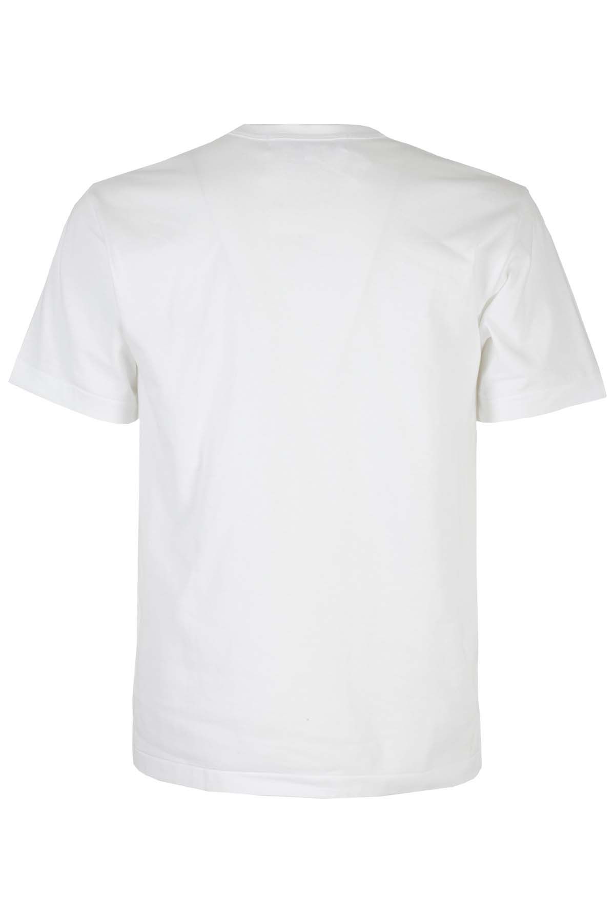 COMME DES GARCONS PLAY T-shirt Red Hearts Bianca