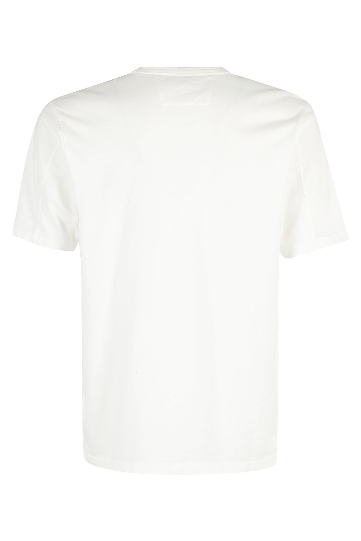 CP COMPANY T-shirt Garment Dyed Logo Bianco