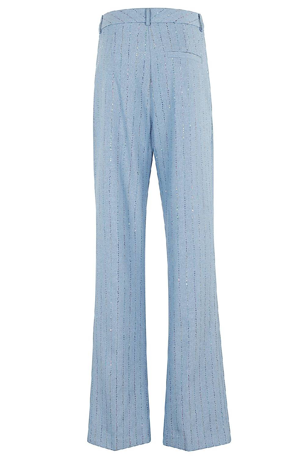 DES PHEMMES Pantalone Wide Suit Celeste