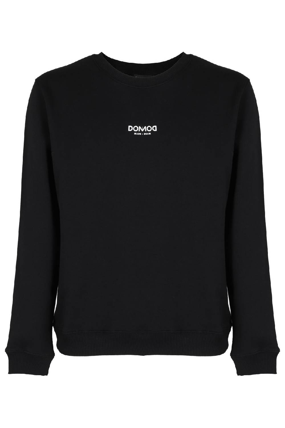 DONDUP Felpa Girocollo Cotone Nera Logata