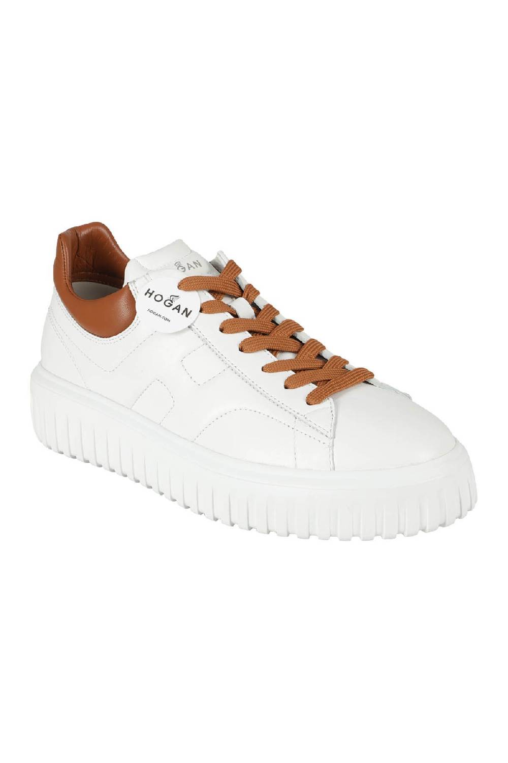 HOGAN Snekers H Stripes Allacciato Bianco Cuoio