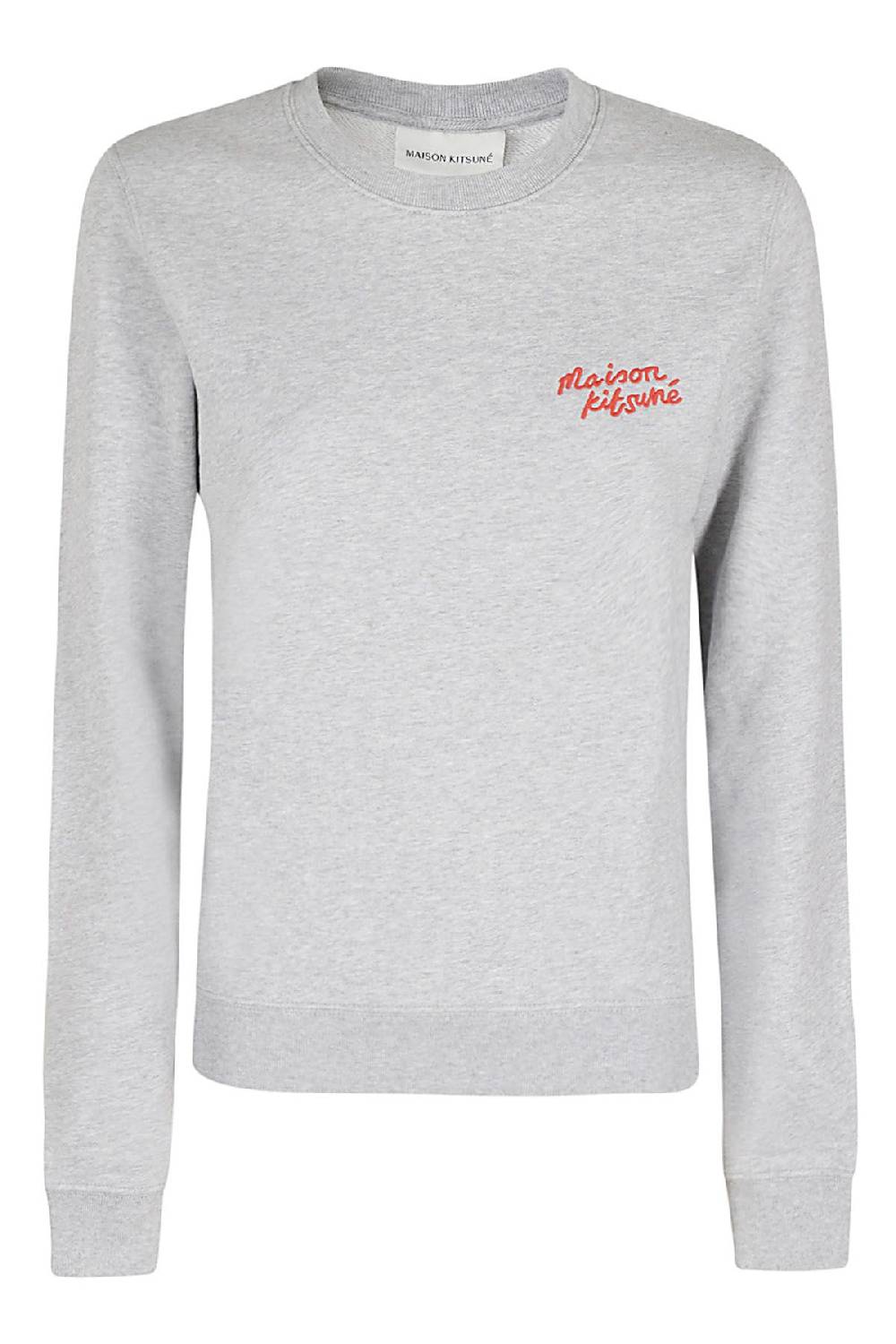 MAISON KITSUNE` FELPA REGULAR GRIGIA