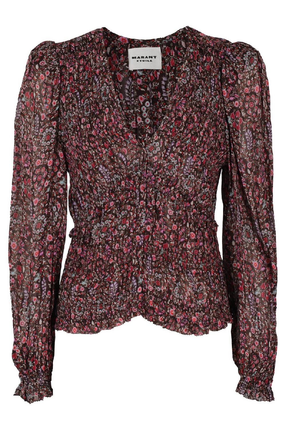 MARANT ETOILE Camicia Nibel Floreale Marrone
