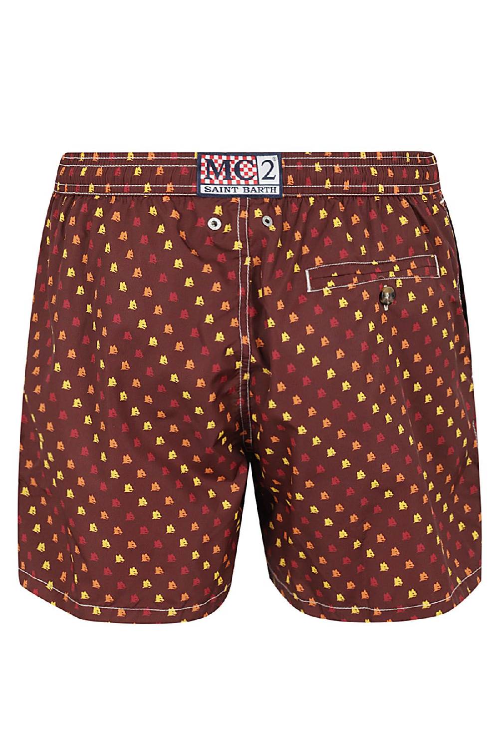 MC2 SAINT BARTH Costume Rosso Scuro Fantasia