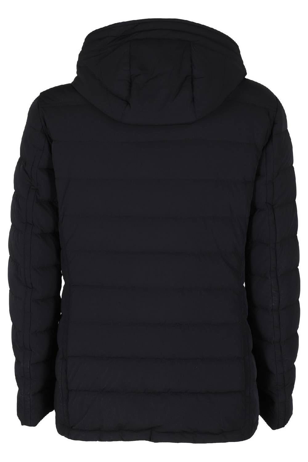 MOORER Piumino Trapuntato Blu Cappuccio