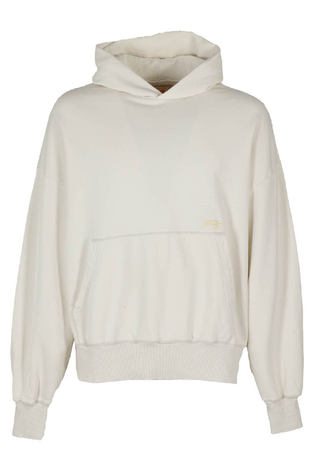 PDF FELPA LASER BROKEN HOODIE BIANCO