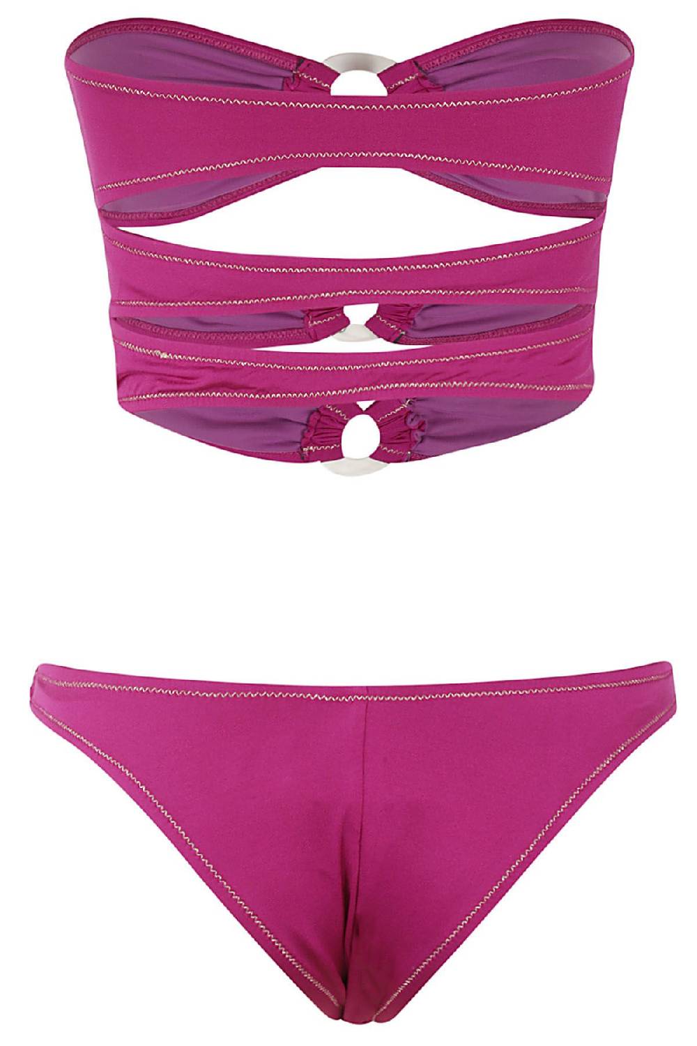 REINA OLGA Costume Bikini Bandeau Shiny Purple