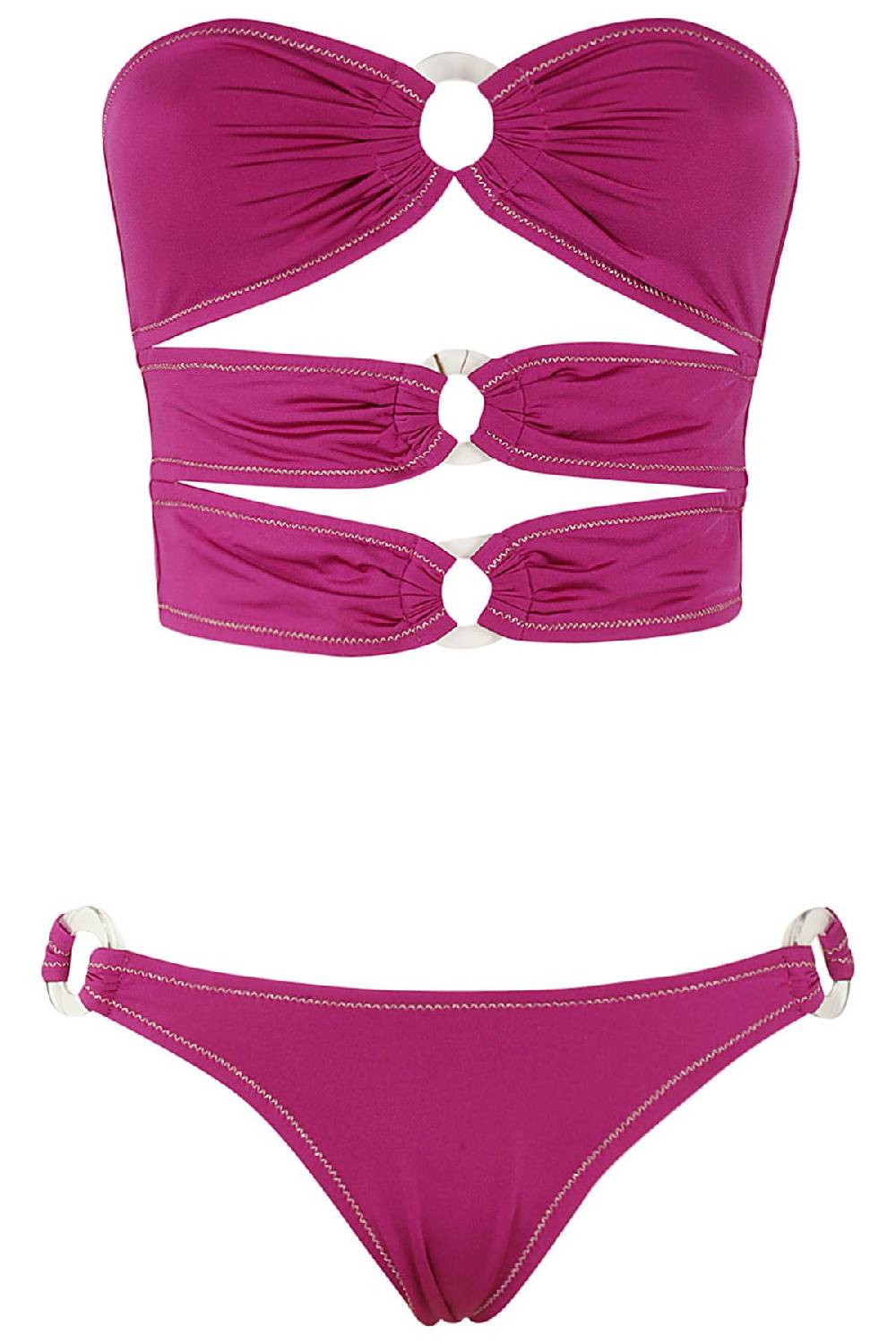 REINA OLGA Costume Bikini Bandeau Shiny Purple