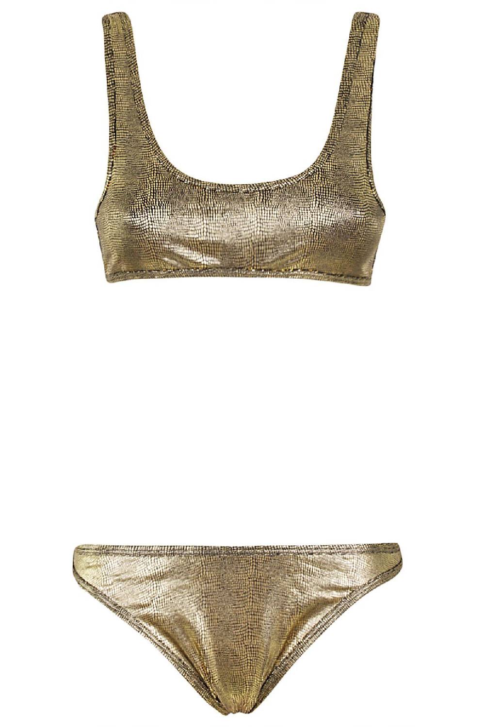 REINA OLGA Costume Bikini Coolio Gold Snake