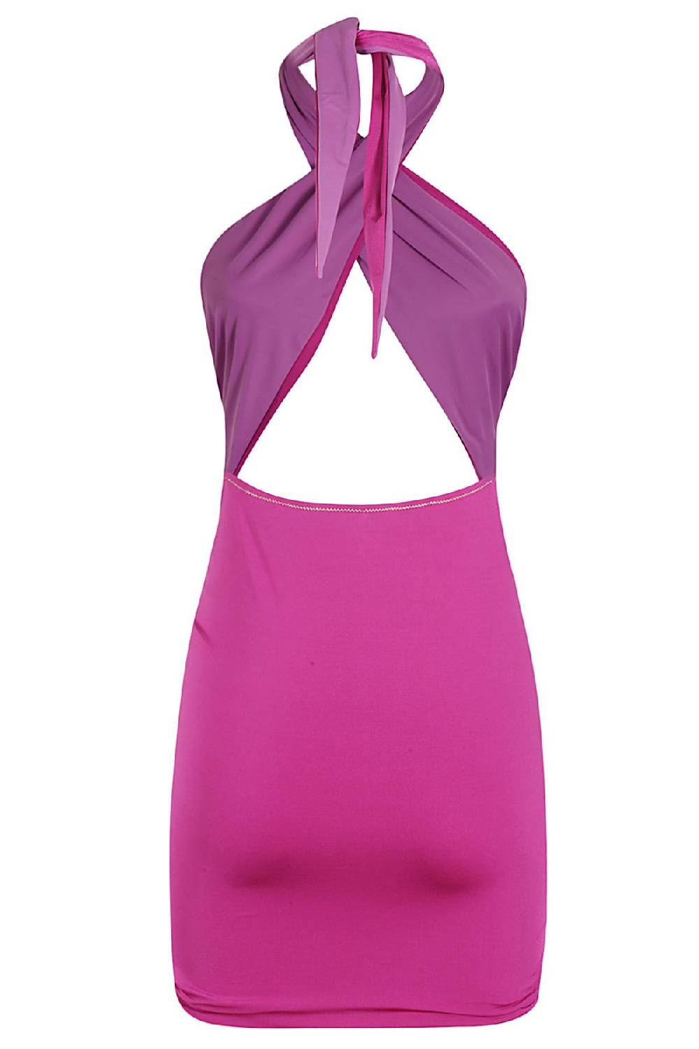 REINA OLGA Mini Abito Stallion Shiny Purple