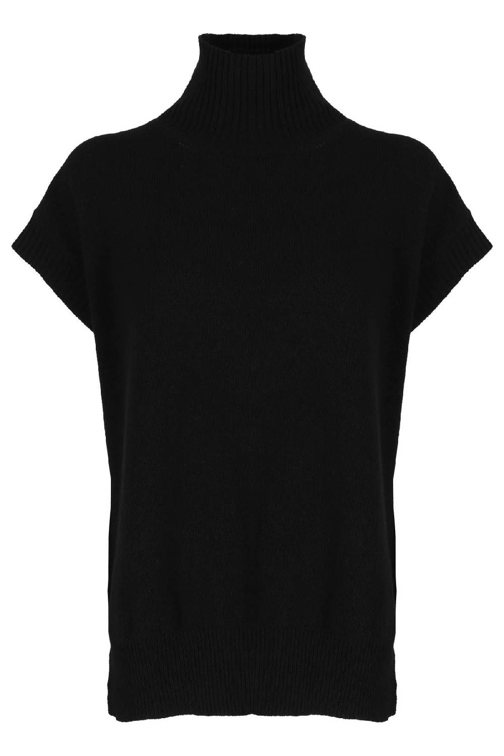 ROBERTO COLLINA Slipover Dolcevita Spacchi Nero