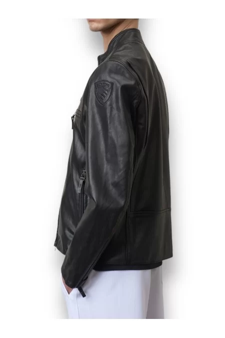 BLAUER GIUBBINO PELLE FODERATO