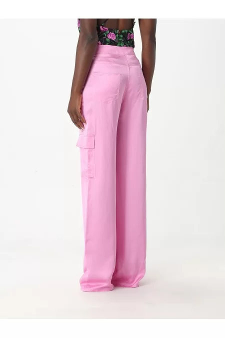 CHIARA FERRAGNI PANTALONE IN RASO CON TASCONI