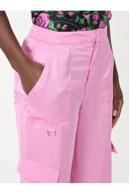 CHIARA FERRAGNI PANTALONE IN RASO CON TASCONI