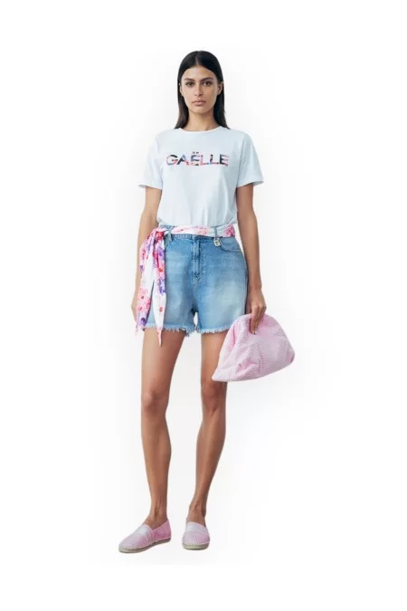 GAELLE SHORT IN DENIM