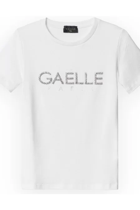 GAELLE T-SHIRT CON LOGO STRASS