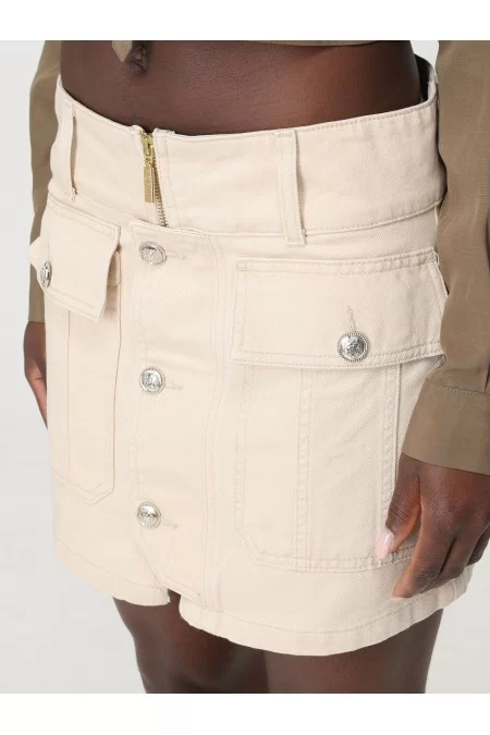 LIU JO BLUE DENIM ECS GONNA MINI BOTTONI E ZIP